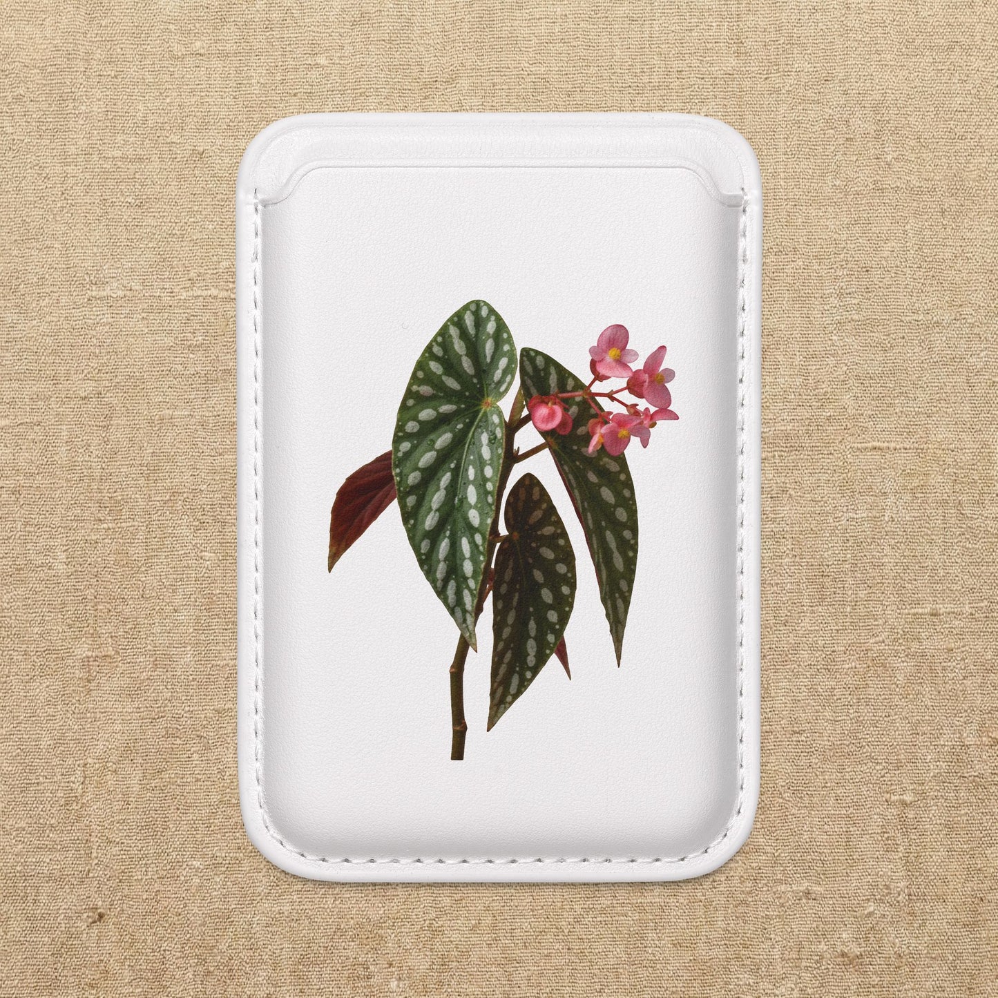 Begonia Plant Wallet MagSafe Compatible | Vegan Card Wallet