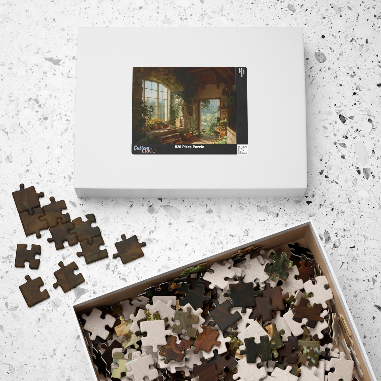 Sunlit Garden Interior Puzzle | Vintage Cottage Window 110-1014Piece