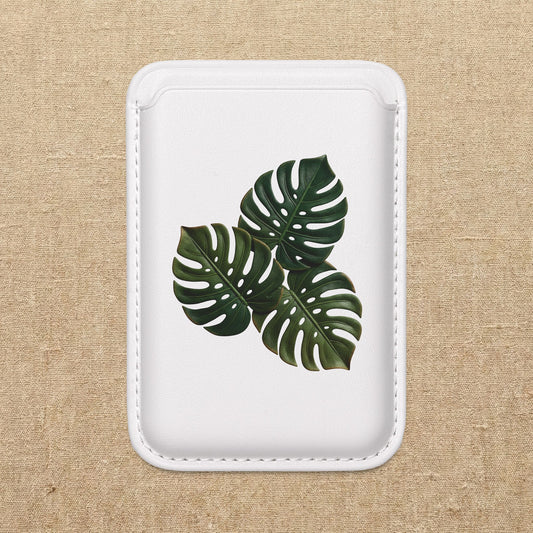Monstera Leaves Wallet | MagSafe Compatible Vegan Card Sleeve