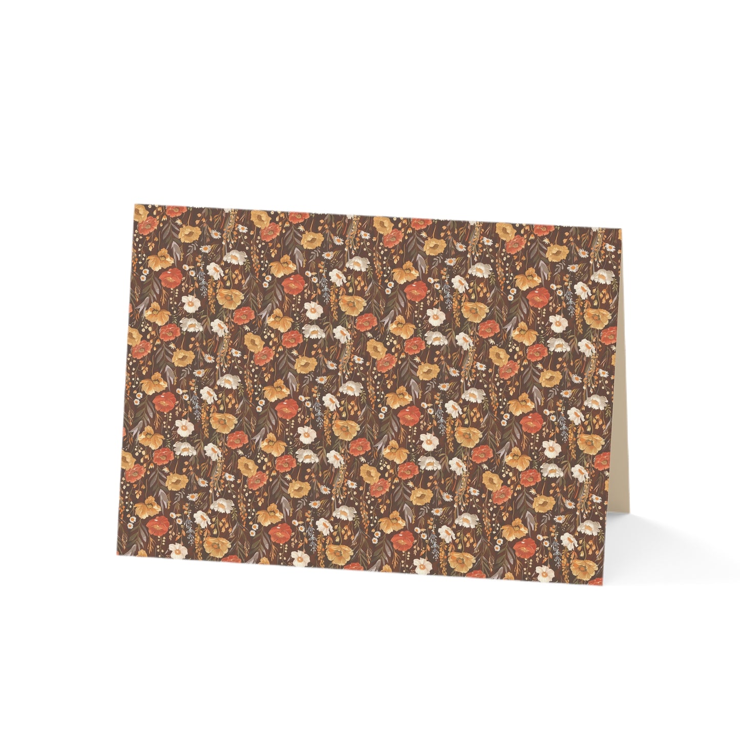 Autumn Florals Greeting Card - Customizable Vintage Botanical Keepsake