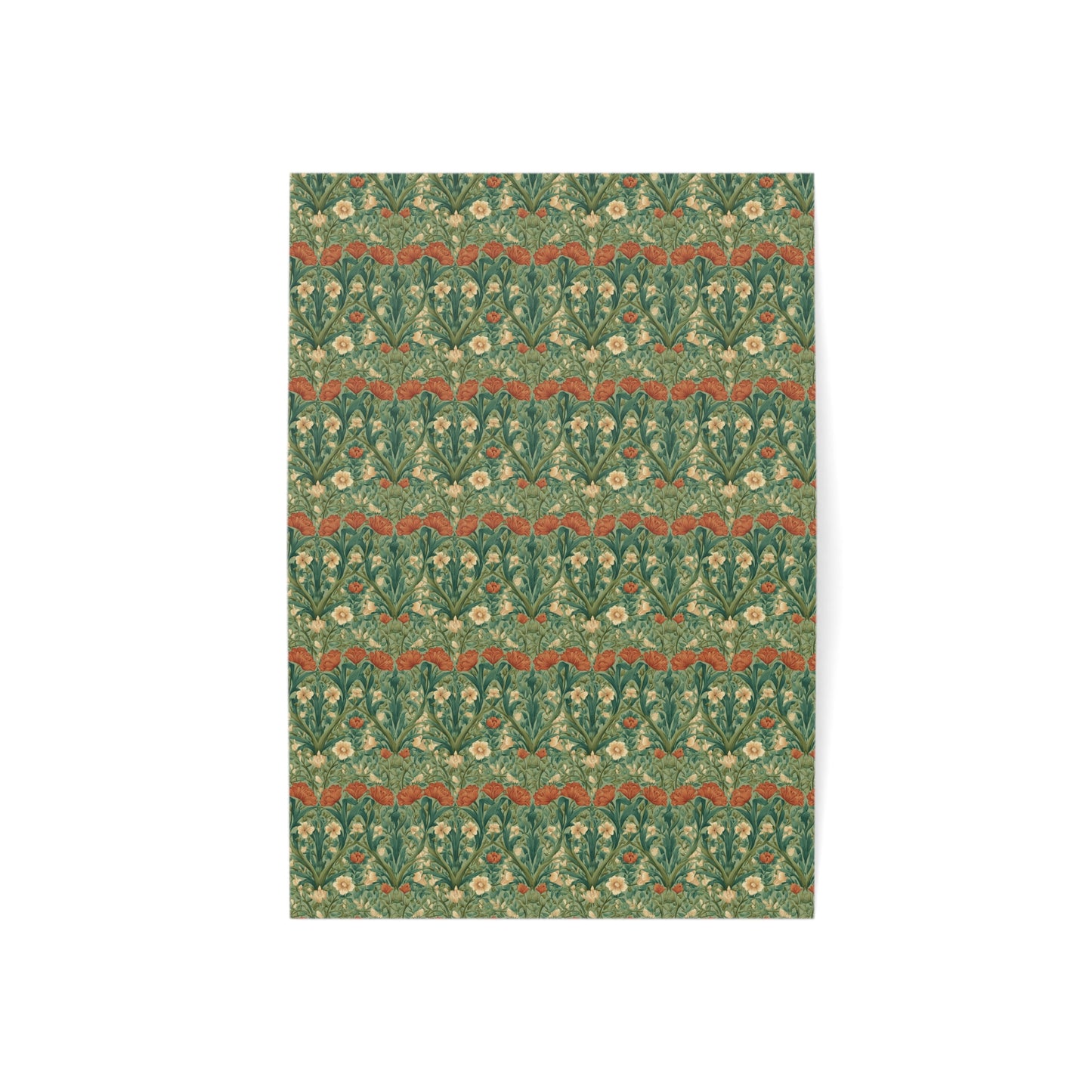 Victorian Floral Pattern Greeting Card | Pack of 1, 10, 30, 50