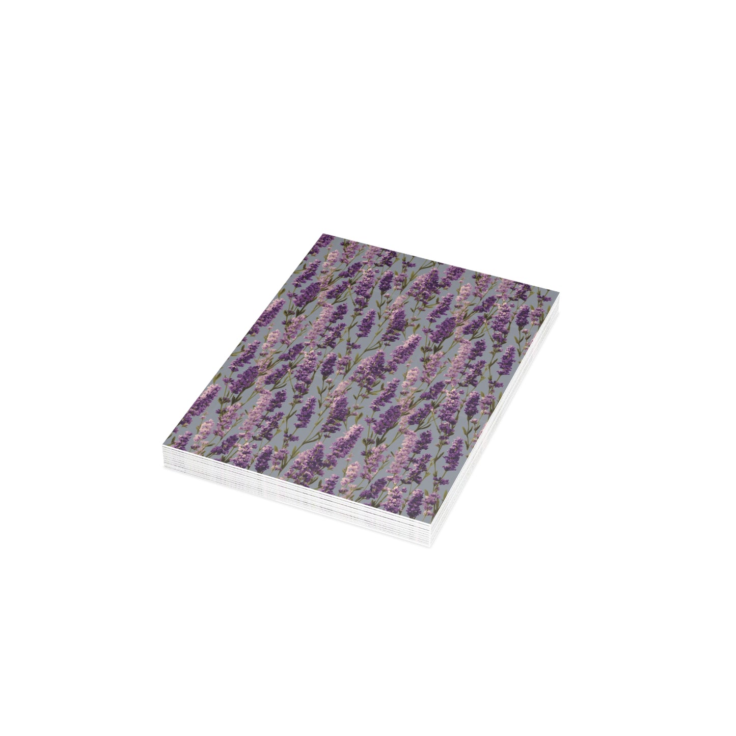 Lavender Pattern Customizable Greeting Cards | Floral Note Cards, Multipack 1, 10, 30, 50