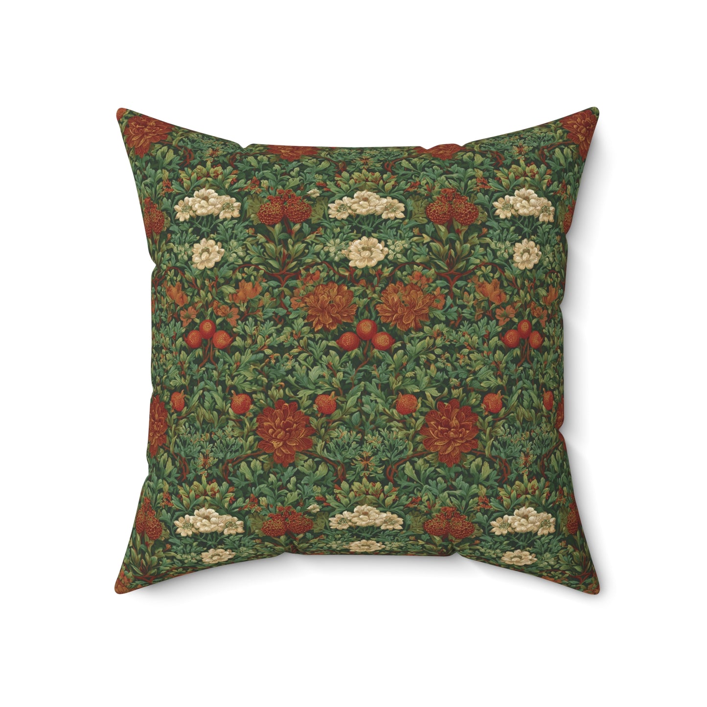 William Morris Style Floral Pattern pillow | Vintage Botanical Throw Pillow