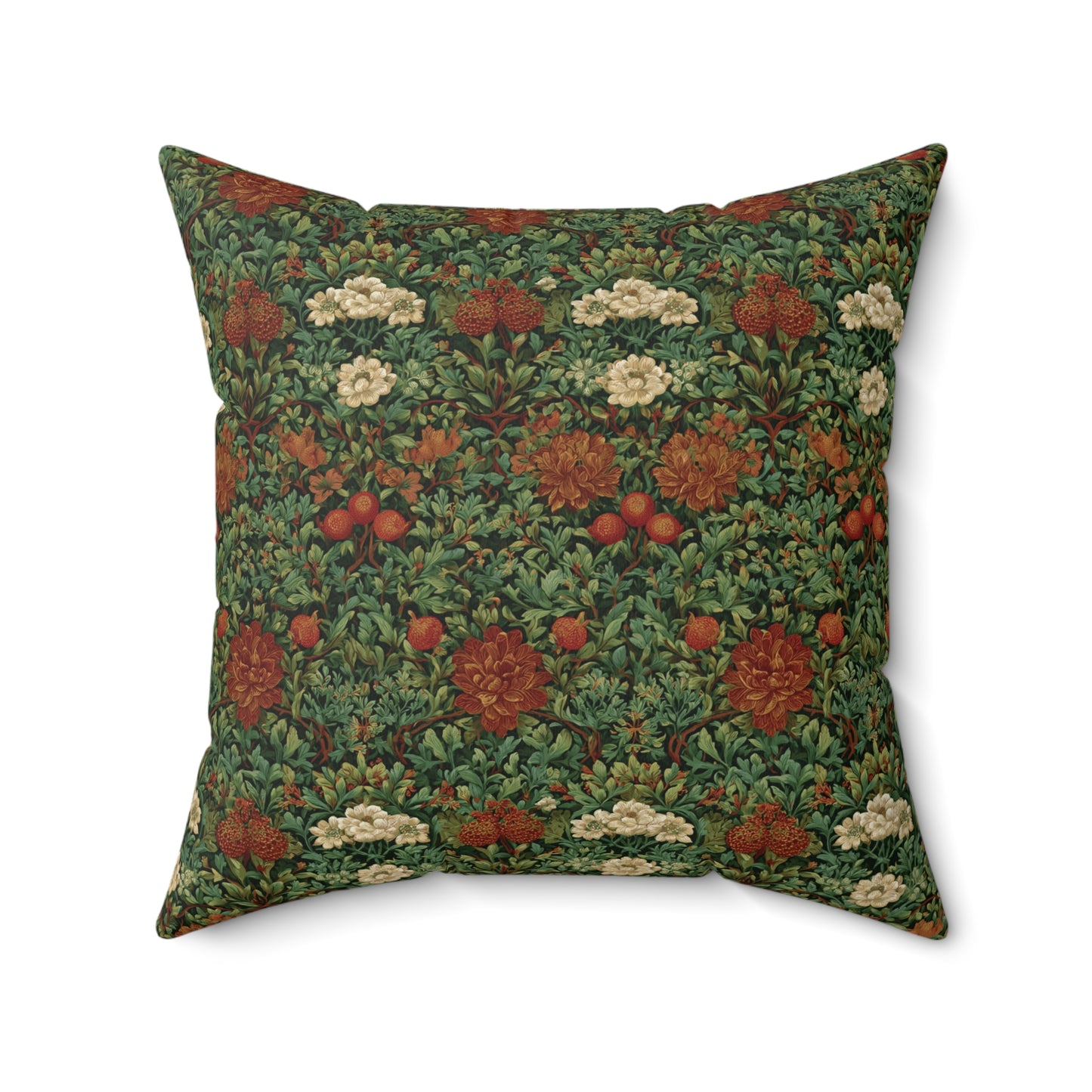 William Morris Style Floral Pattern pillow | Vintage Botanical Throw Pillow