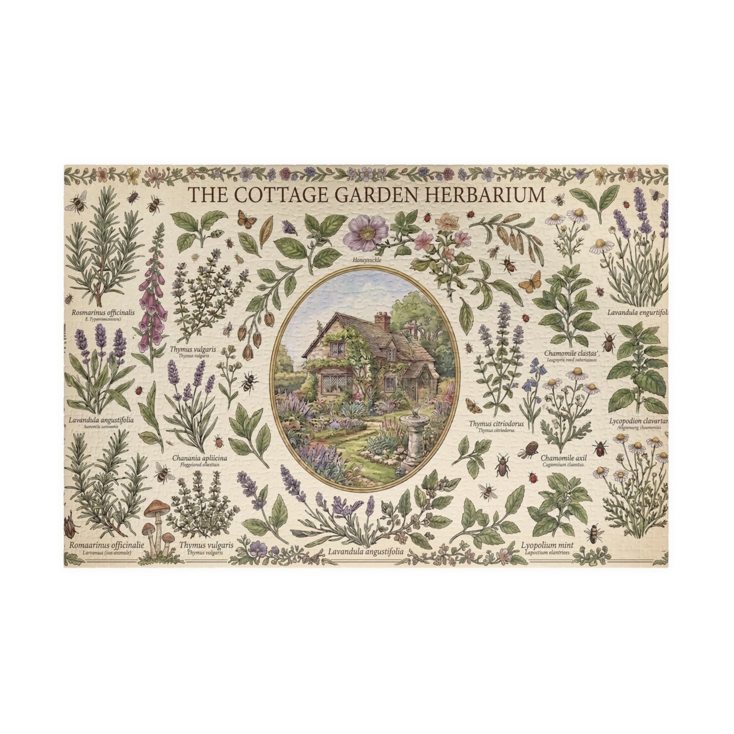 Cottage Garden Herbarium Puzzle | Botanical Cottage Jigsaw