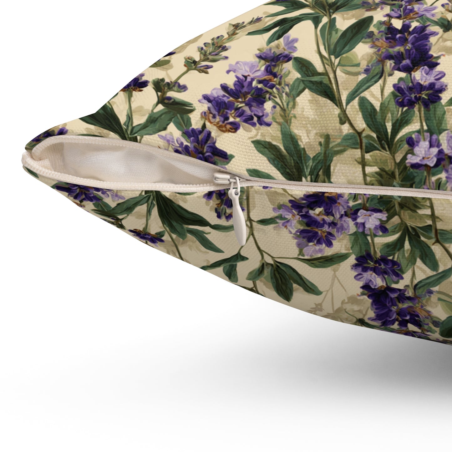 Lavender Sprigs Pillow | Botanical Floral Throw Pillow, Purple Garden Design