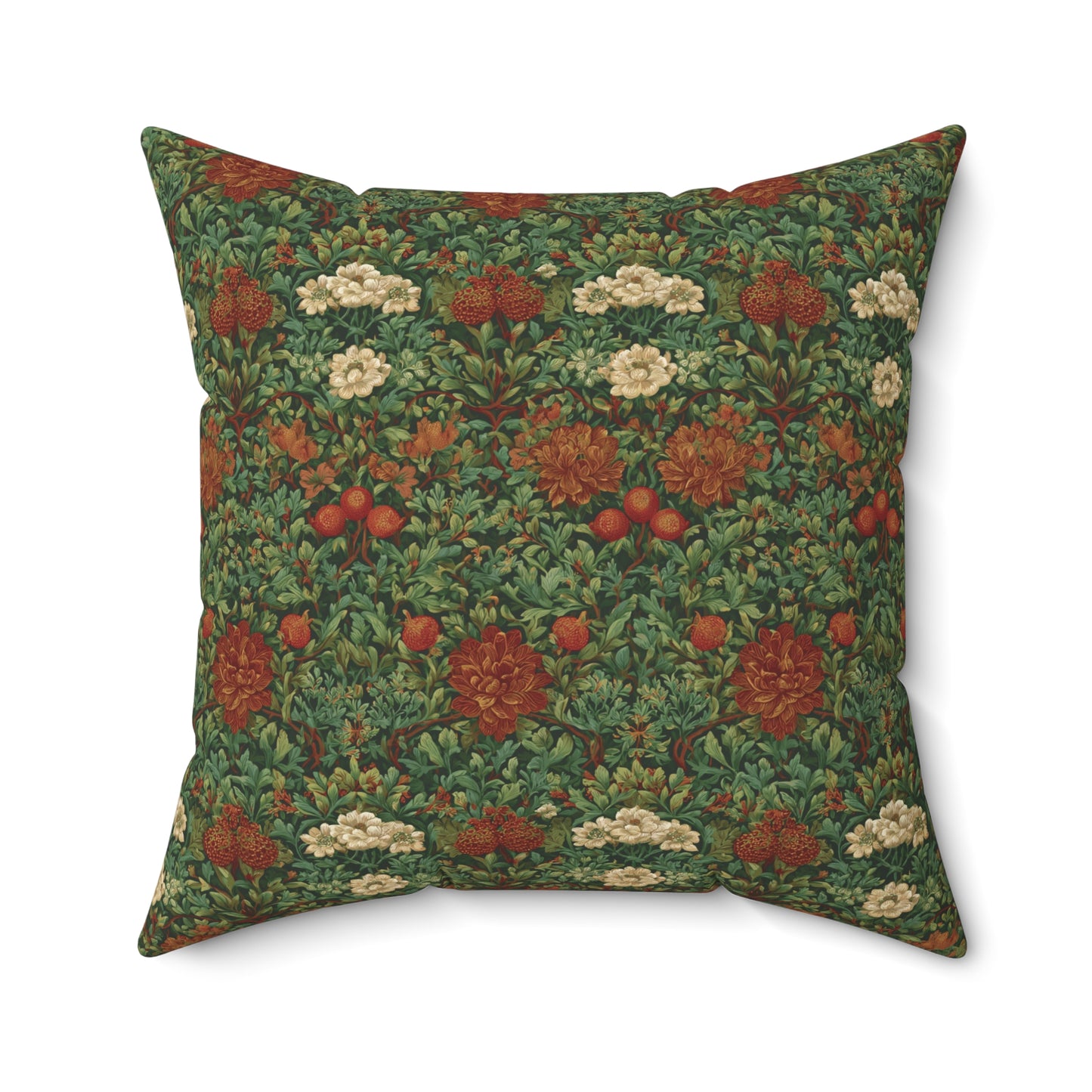 William Morris Style Floral Pattern pillow | Vintage Botanical Throw Pillow