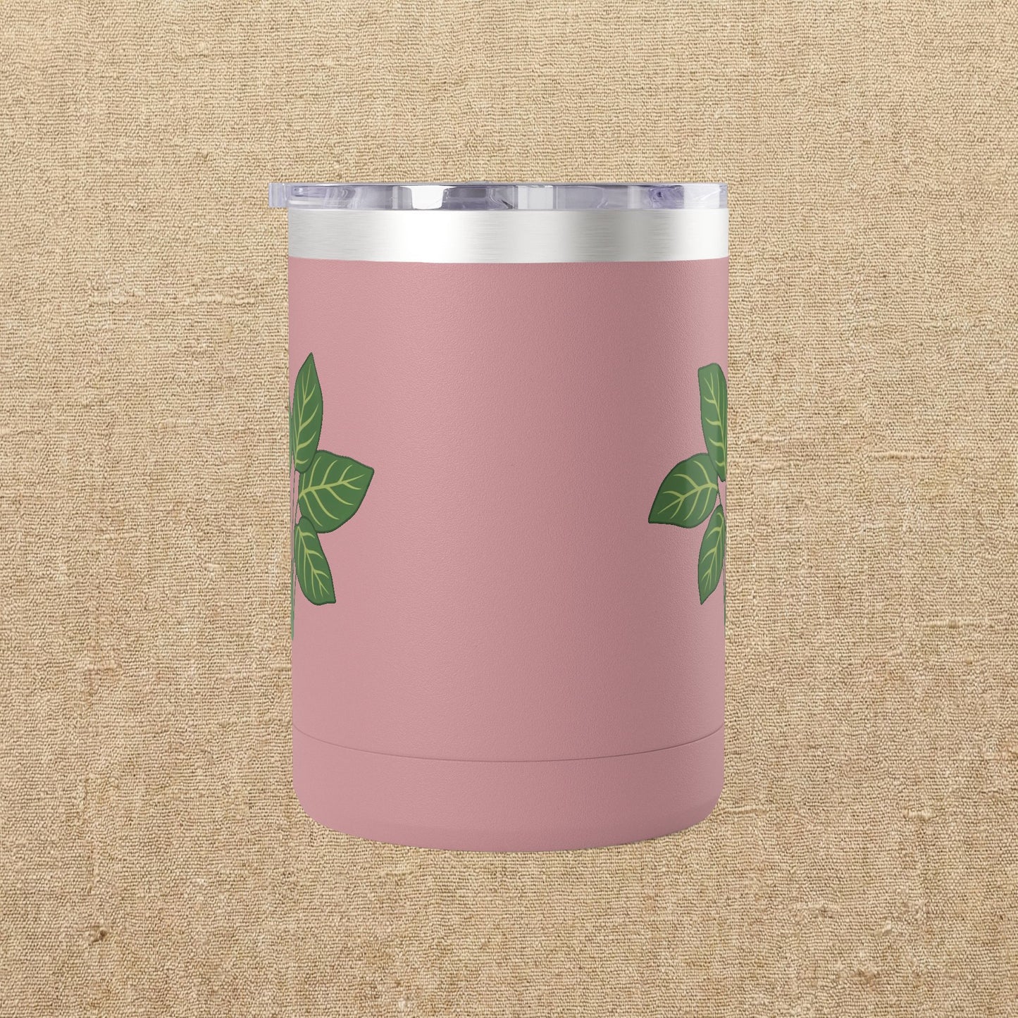 Green Leaves Plant Illustration Tumbler | 15oz Stainless Mug