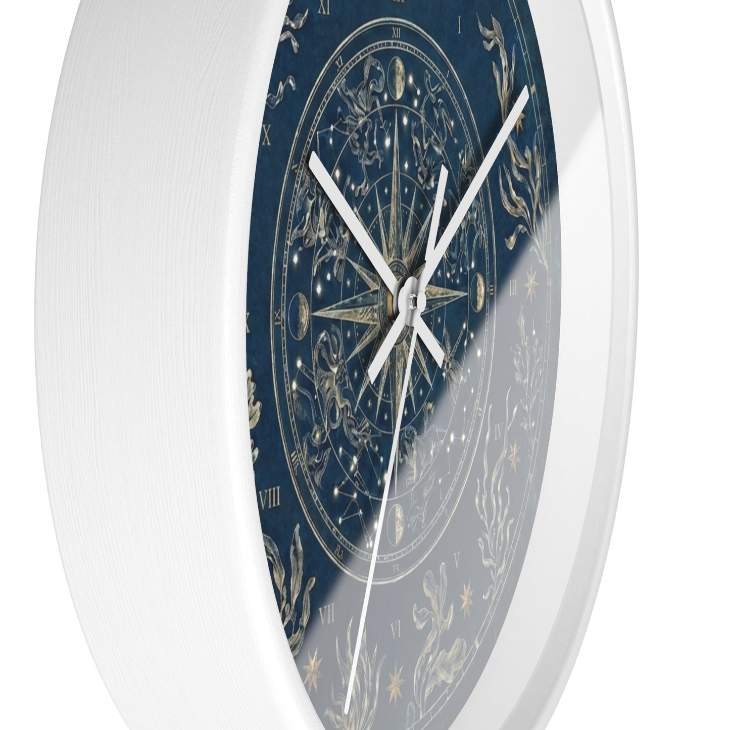 Celestial Star Map Wall Clock | Nautical Seaweed Art, Dark Academia Decor