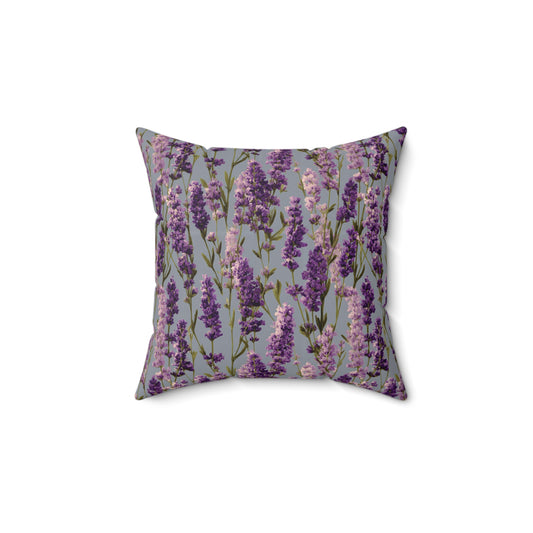 Lavender Sprigs Pillow | Floral Throw Pillow, Purple Botanical Decor