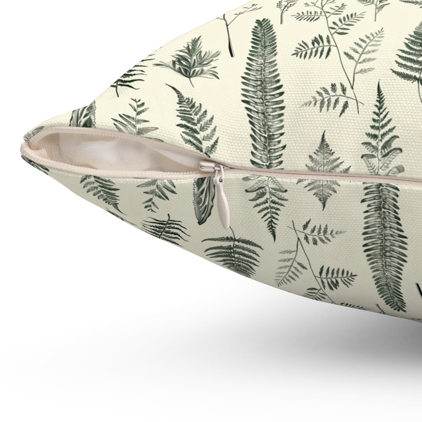 Fern Pattern Pillow | Botanical Leaf Print Square Pillow