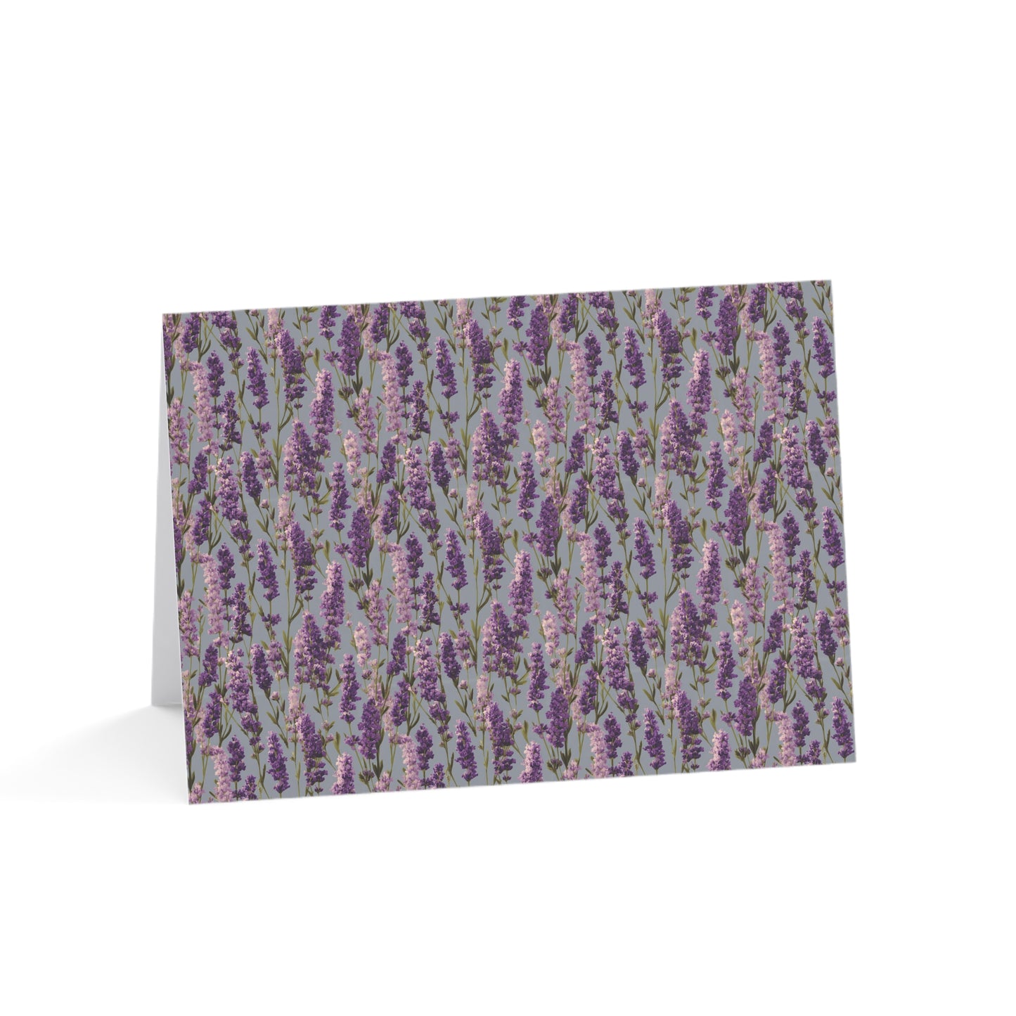 Lavender Pattern Customizable Greeting Cards | Floral Note Cards, Multipack 1, 10, 30, 50
