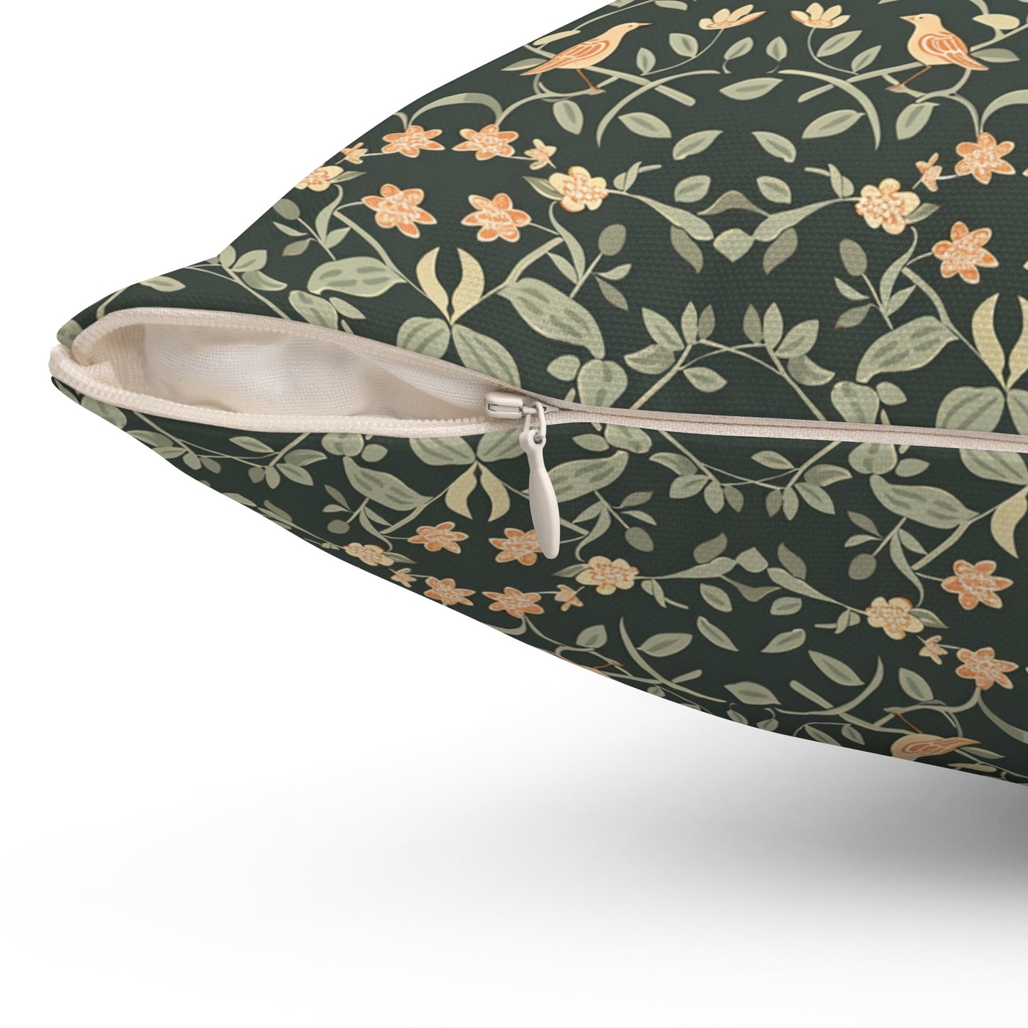 Vintage Floral Damask Pillow | Square Pillow, Botanical Pattern