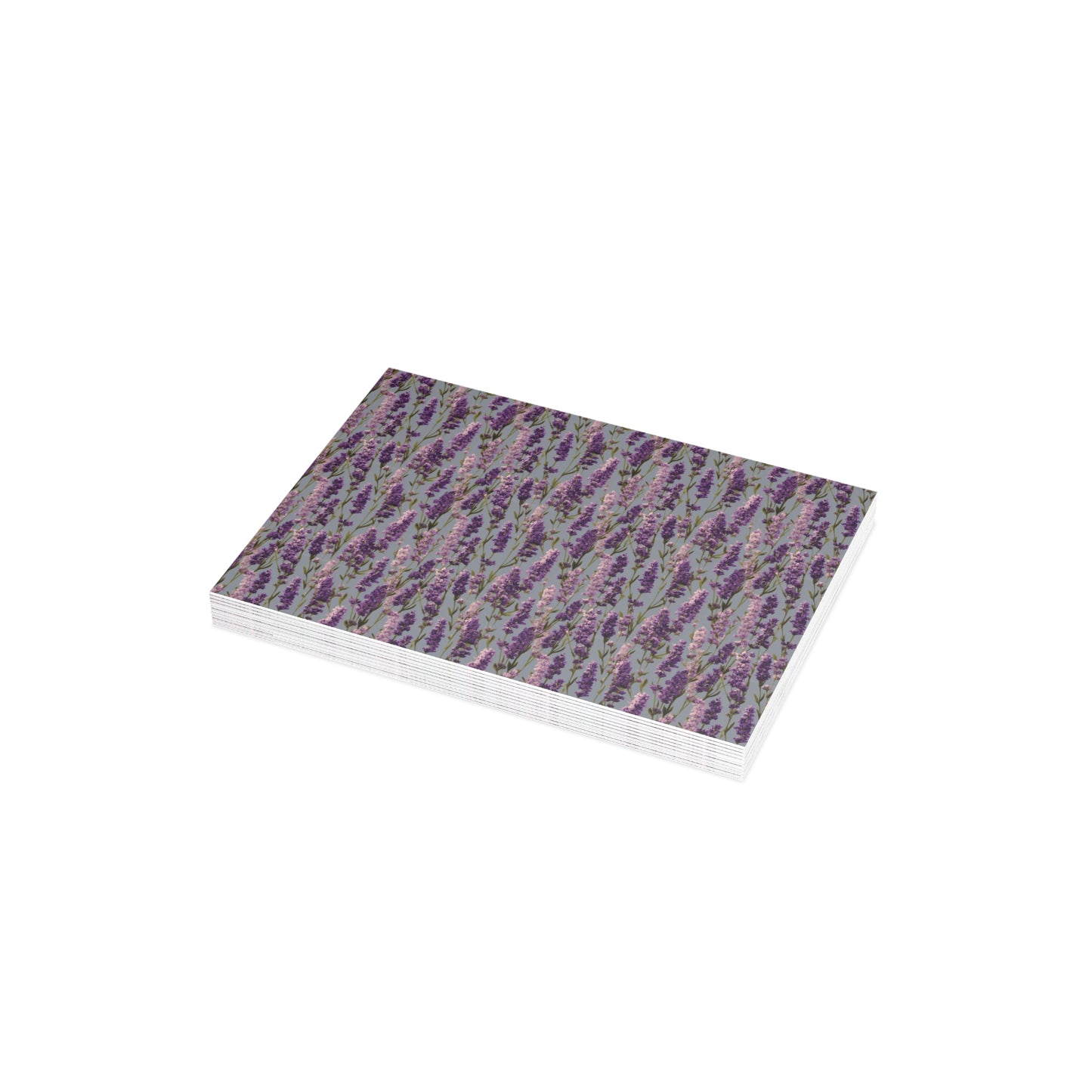 Lavender Pattern Customizable Greeting Cards | Floral Note Cards, Multipack 1, 10, 30, 50