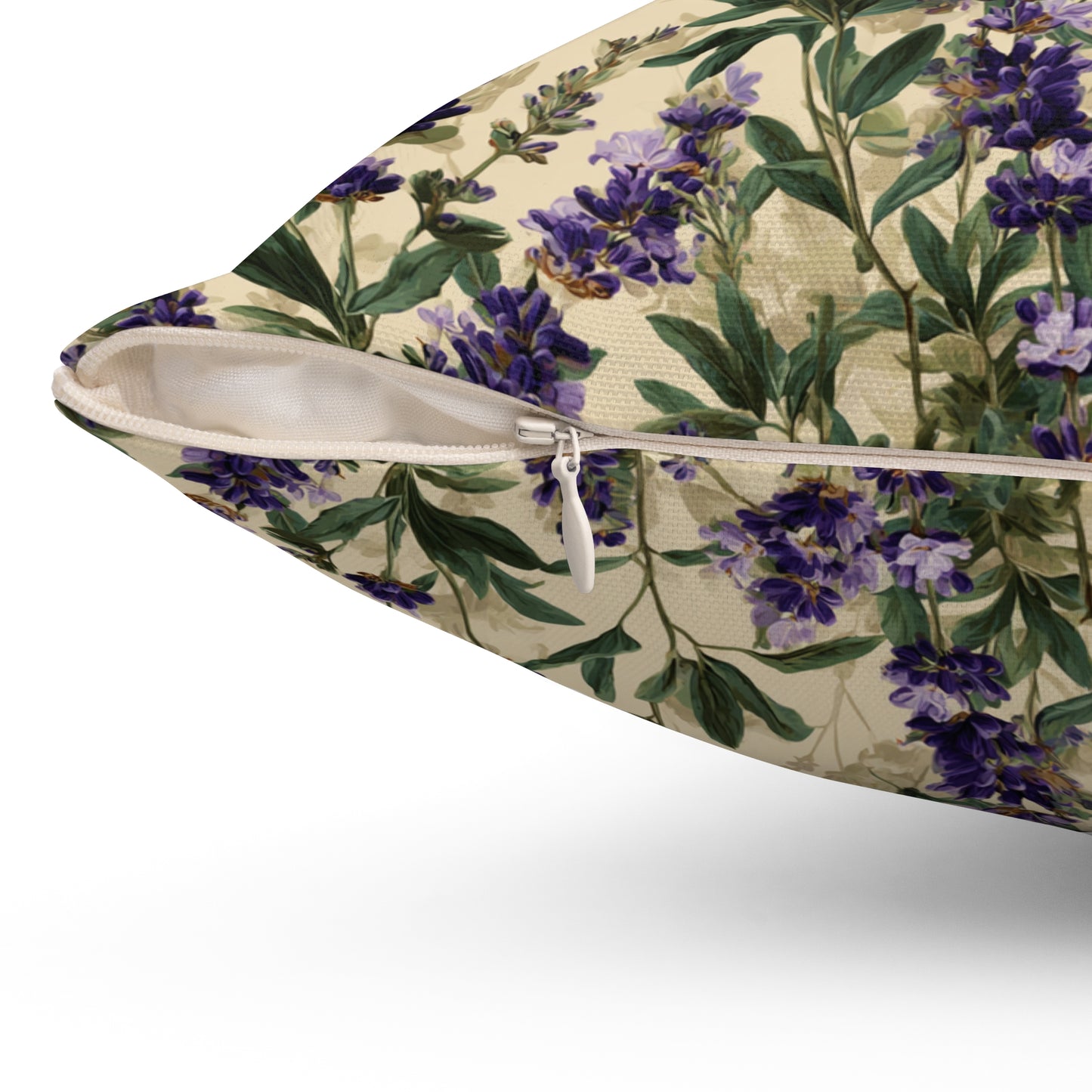 Lavender Sprigs Pillow | Botanical Floral Throw Pillow, Purple Garden Design