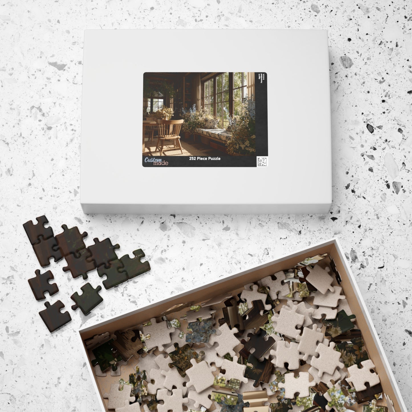 Sunlit Cozy Window Nook Puzzle | Vintage Cottage Interior 110-1014 pcs