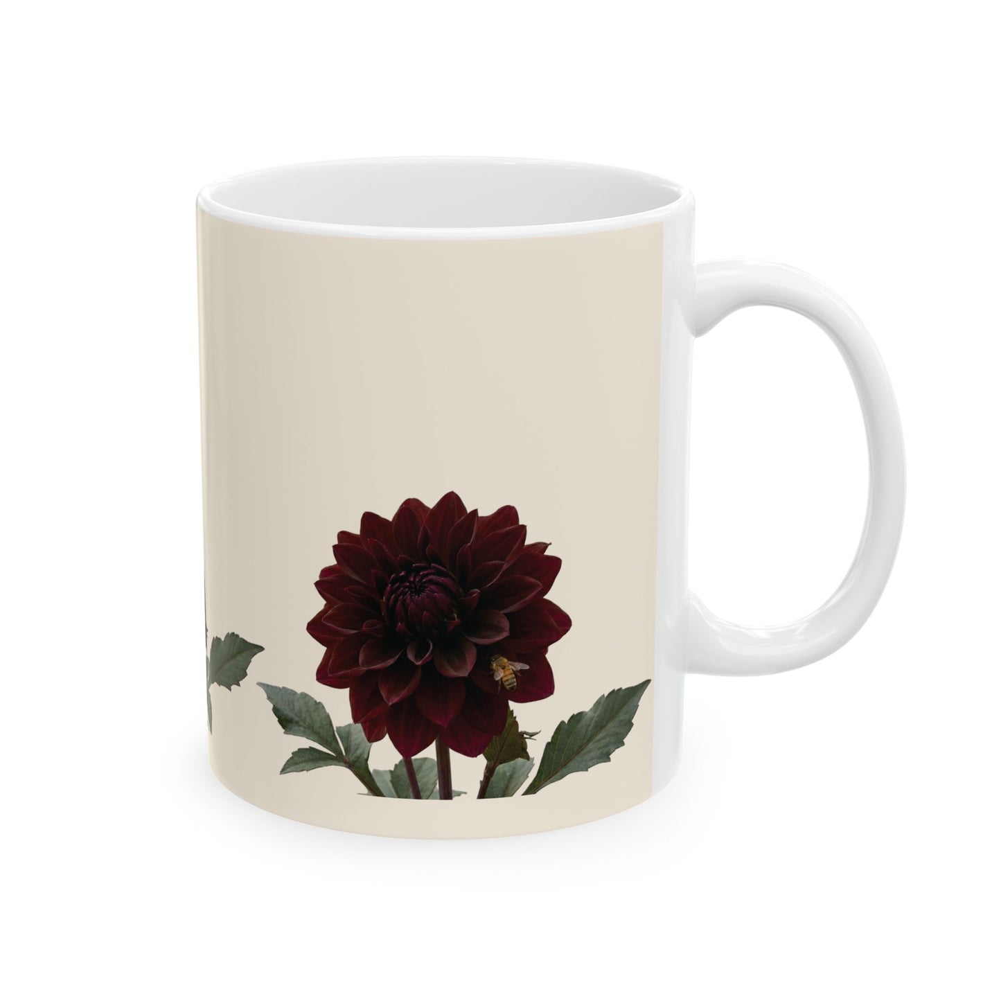 Dark Dahlia Karma Choc Floral Mug | Botanical Flower Ceramic Mug