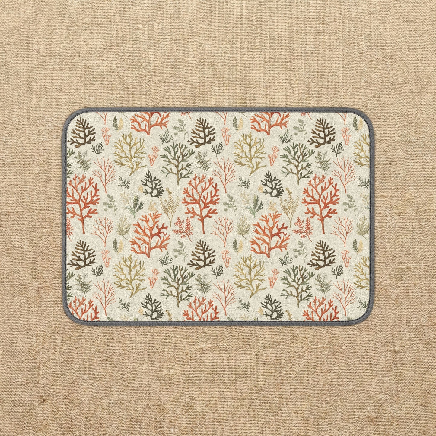 Coral Reef Pattern Kitchen Dish Mat | Microfiber Dish Mat