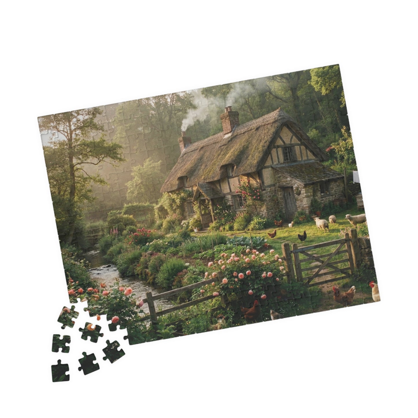 English Cottage Garden Puzzle 110/252/520/1014-piece