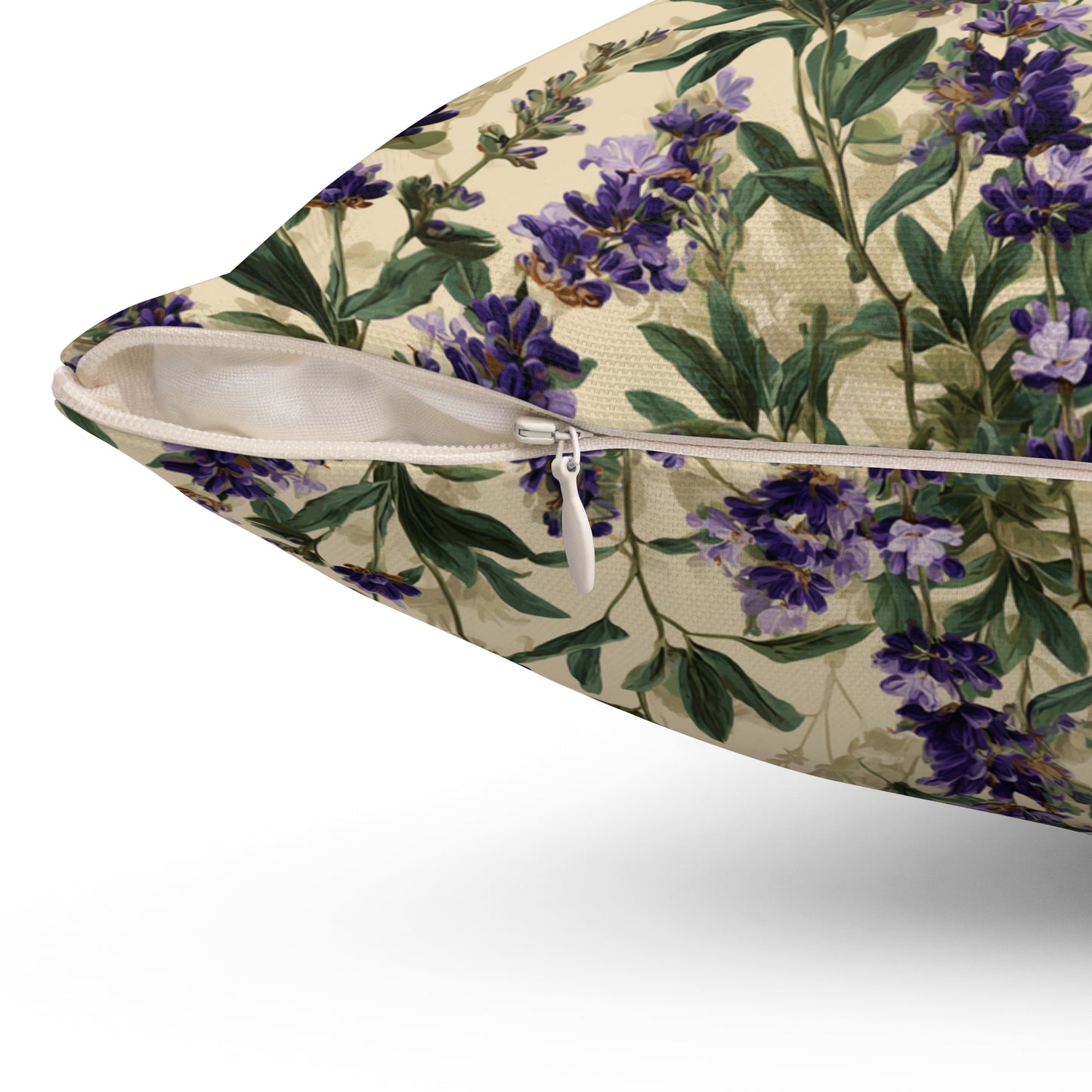 Lavender Sprigs Pillow | Botanical Floral Throw Pillow, Purple Garden Design