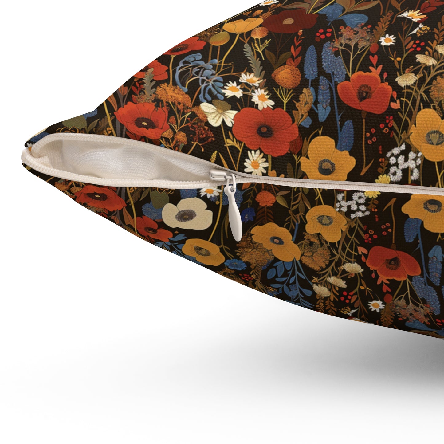 Autumn Wildflower Pattern Pillow | Square Pillow