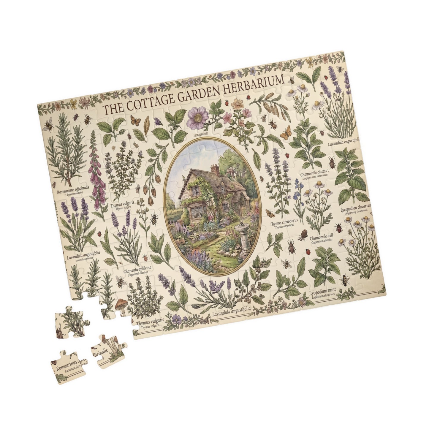 Cottage Garden Herbarium Puzzle | Botanical Cottage Jigsaw