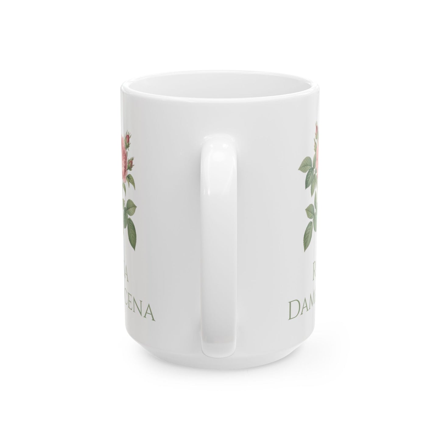 Customized Vintage Pink Rose Botanical Mug | Ceramic Mug
