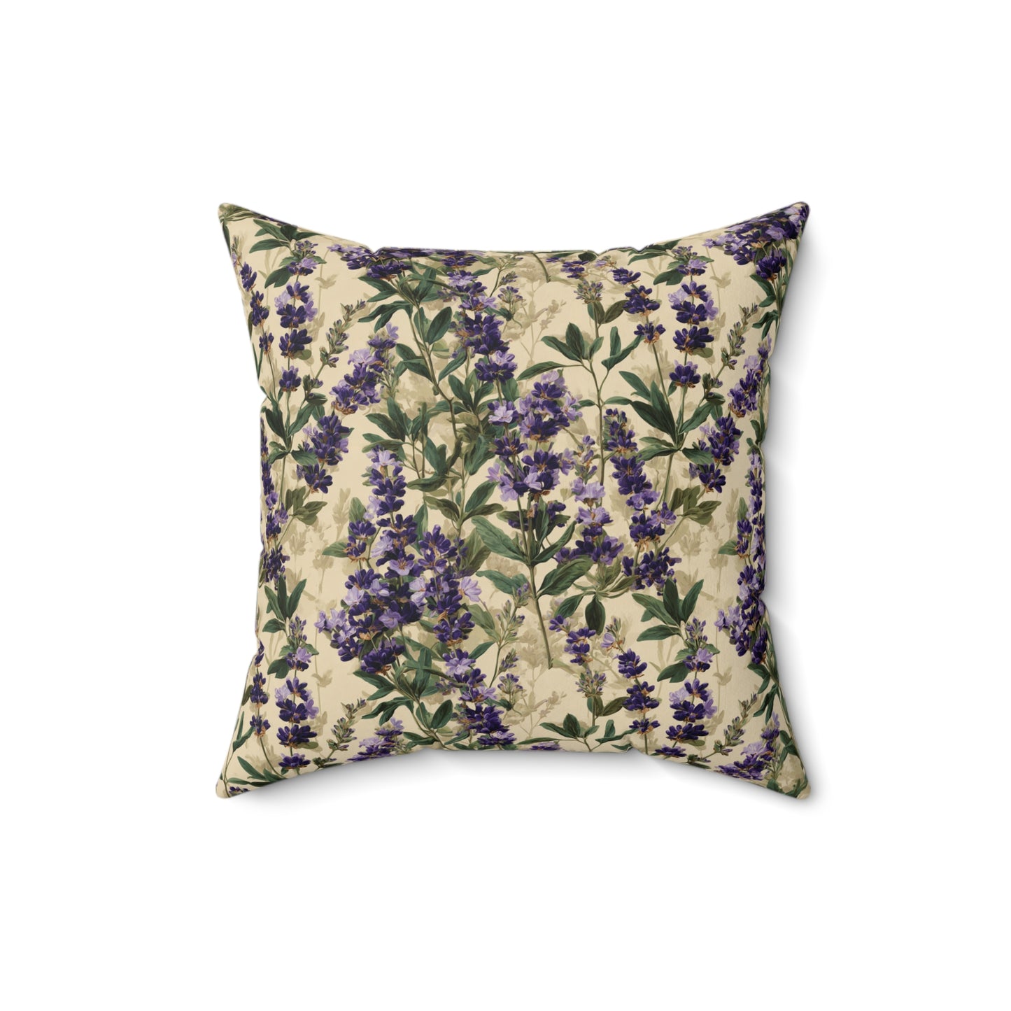 Lavender Sprigs Pillow | Botanical Floral Throw Pillow, Purple Garden Design