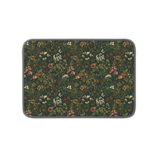 Vintage Botanical Dish Drying Mat |Cottagecore Kitchen Decor | Floral Microfiber Dish Mat | Wildflower Garden Housewarming Gift