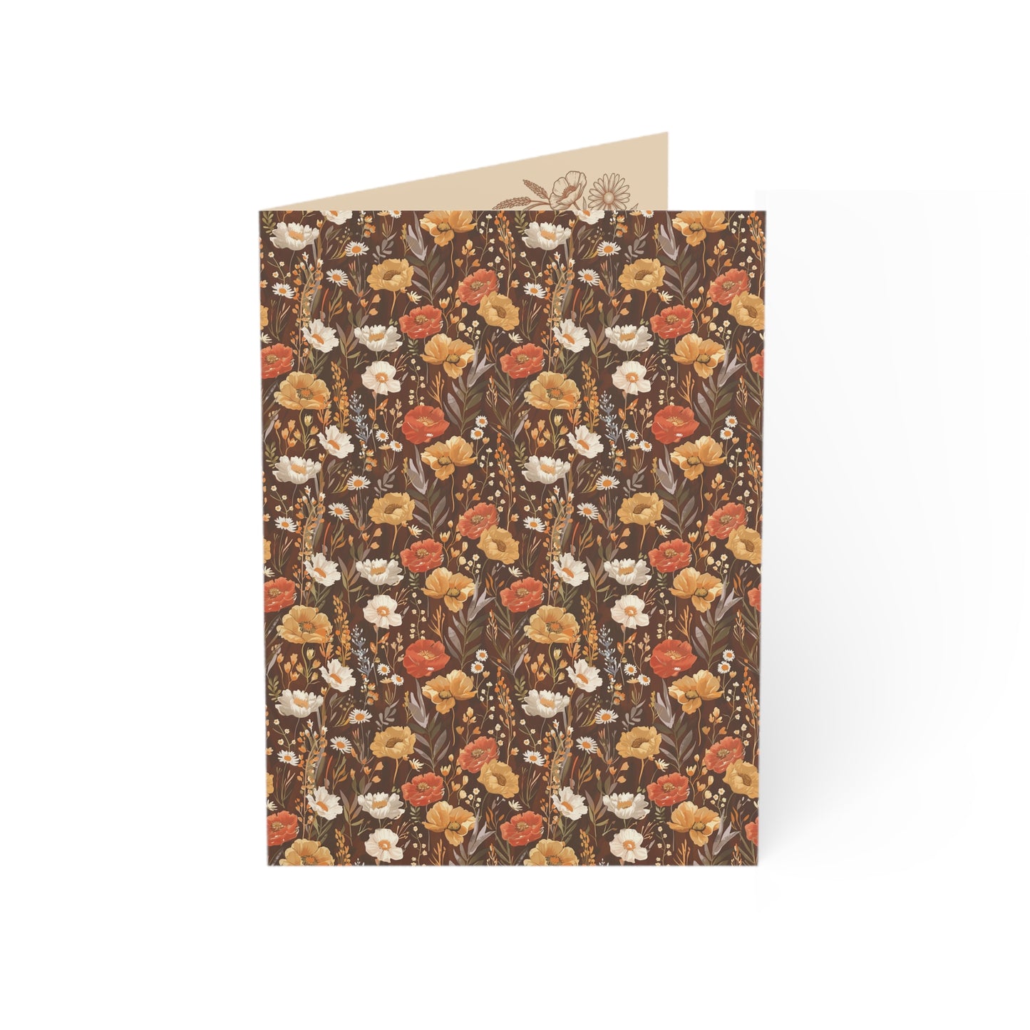 Autumn Florals Greeting Card - Customizable Vintage Botanical Keepsake