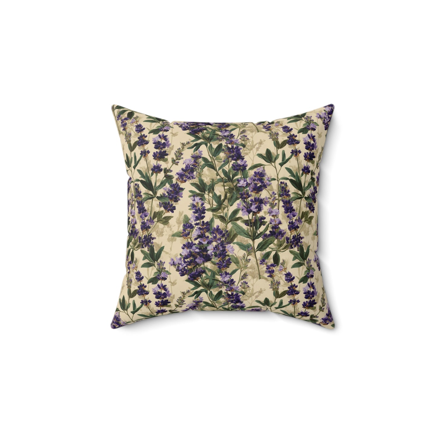 Lavender Sprigs Pillow | Botanical Floral Throw Pillow, Purple Garden Design