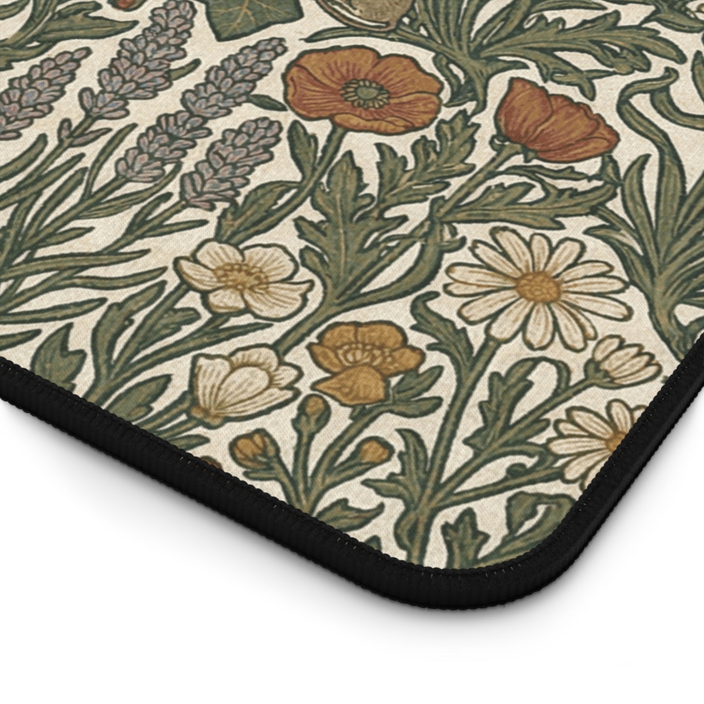 Vintage Wildflower Pattern Desk Mat | Floral Botanical Mousepad