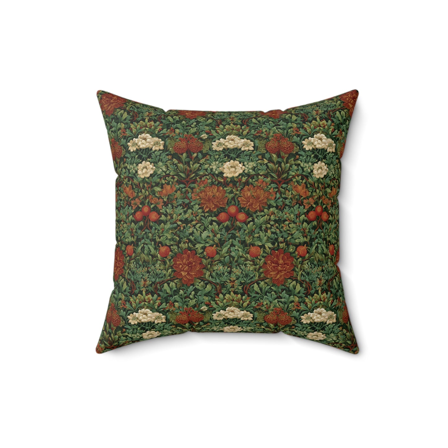 William Morris Style Floral Pattern pillow | Vintage Botanical Throw Pillow