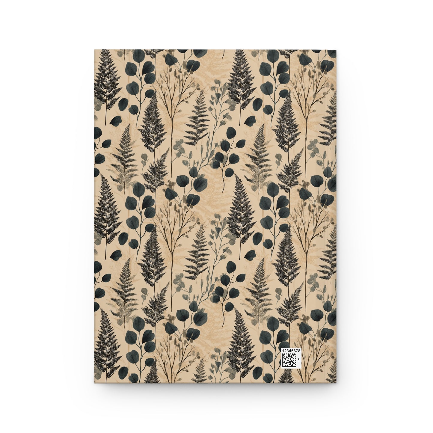 Botanical Fern and Eucalyptus Pattern Hardcover Journal
