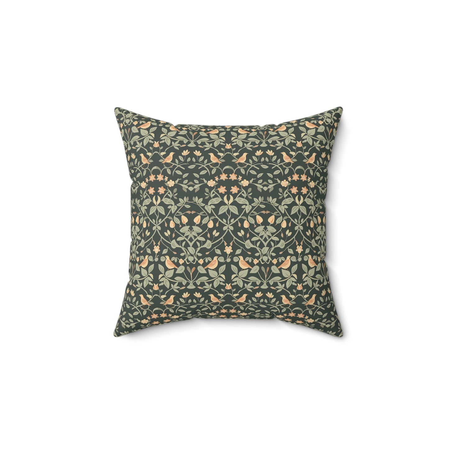 Vintage Floral Damask Pillow | Square Pillow, Botanical Pattern