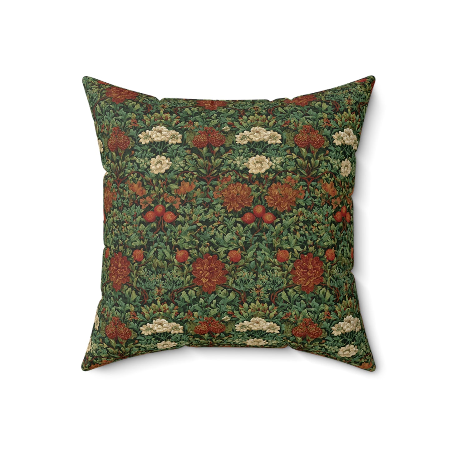 William Morris Style Floral Pattern pillow | Vintage Botanical Throw Pillow