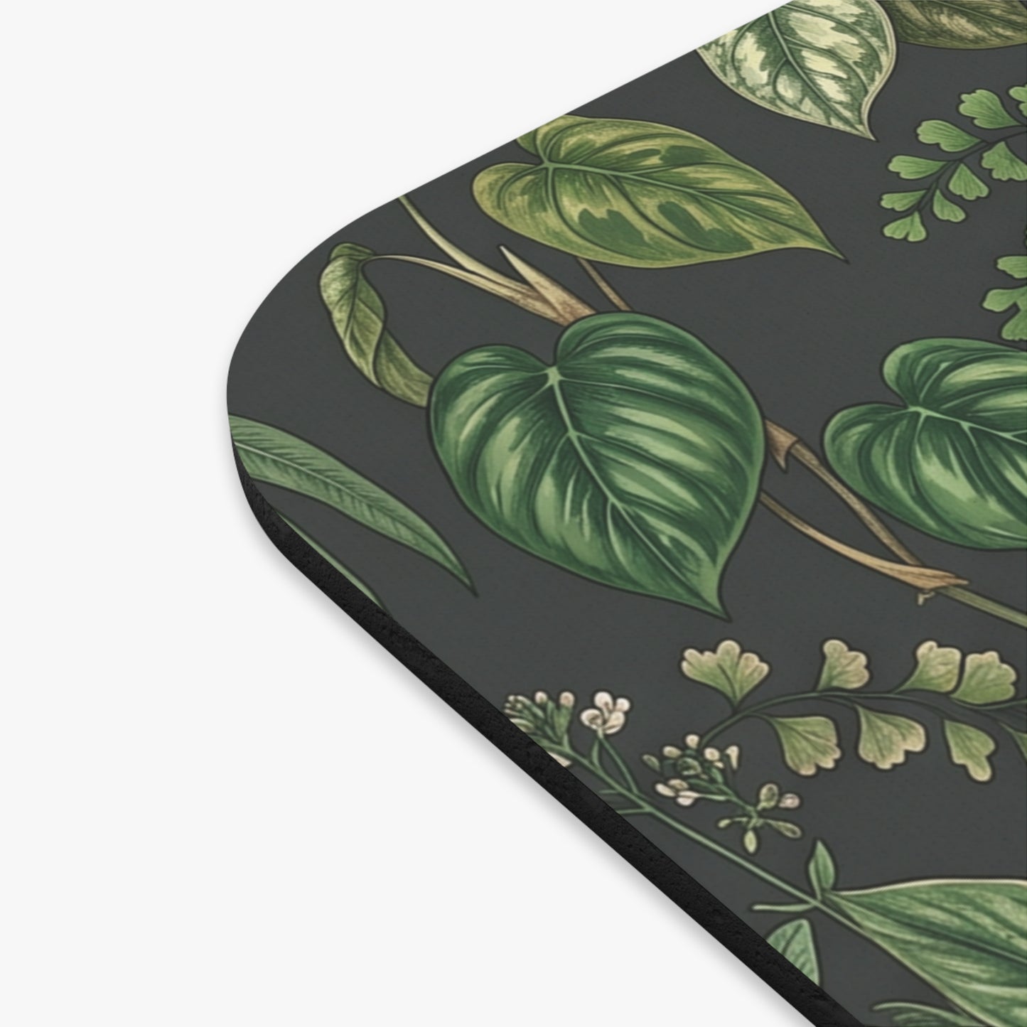 Botanical Greenery Mouse Pad | Tropical Ferns, Monstera, Eucalyptus