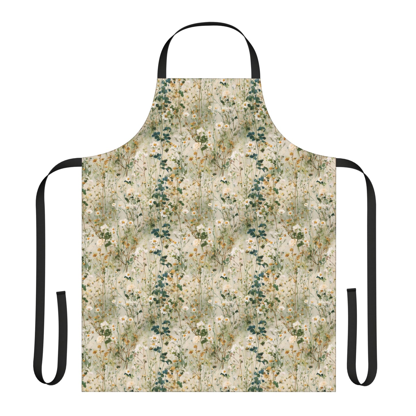 Vintage Floral Pattern Apron | Rustic Wildflower Kitchen Apron