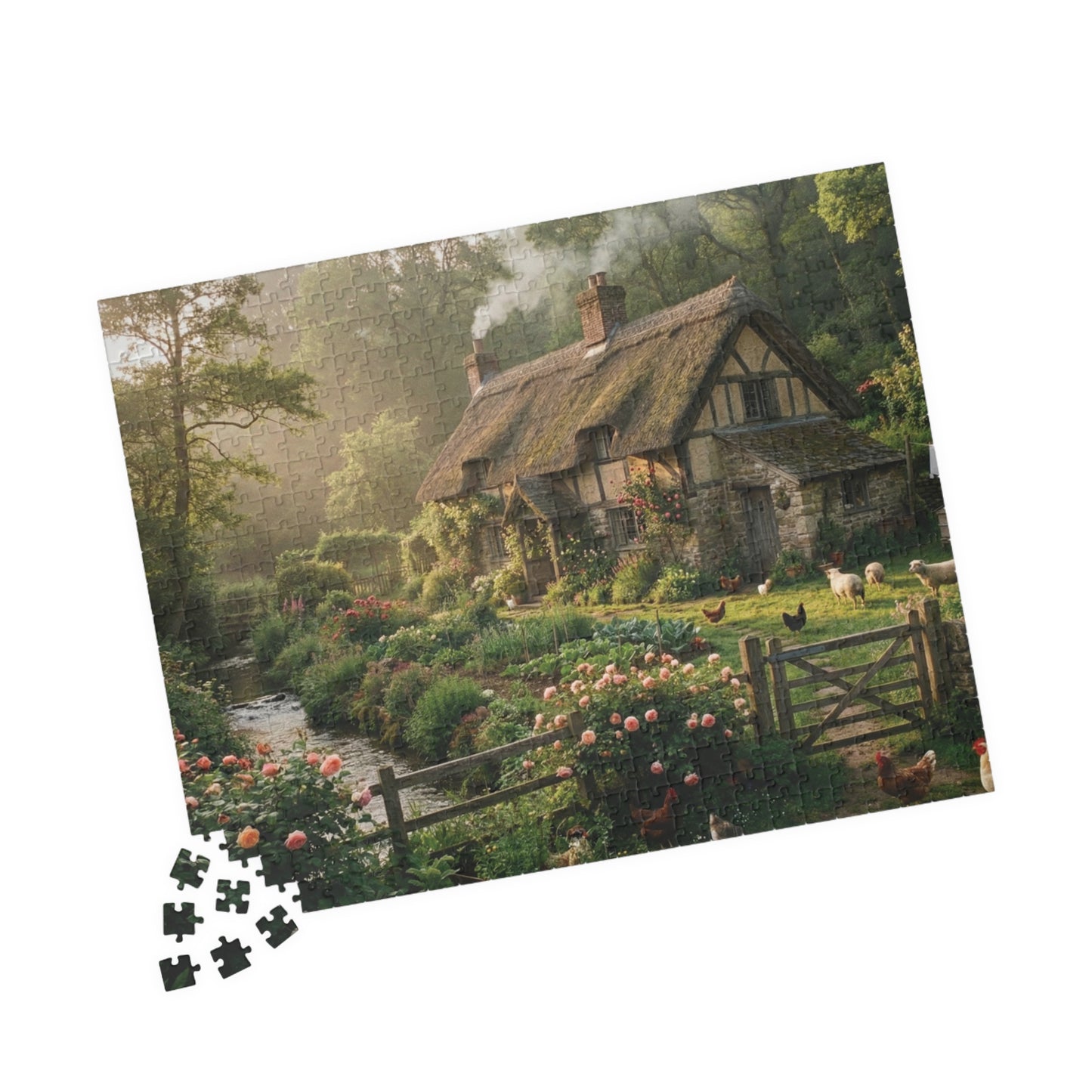 English Cottage Garden Puzzle 110/252/520/1014-piece