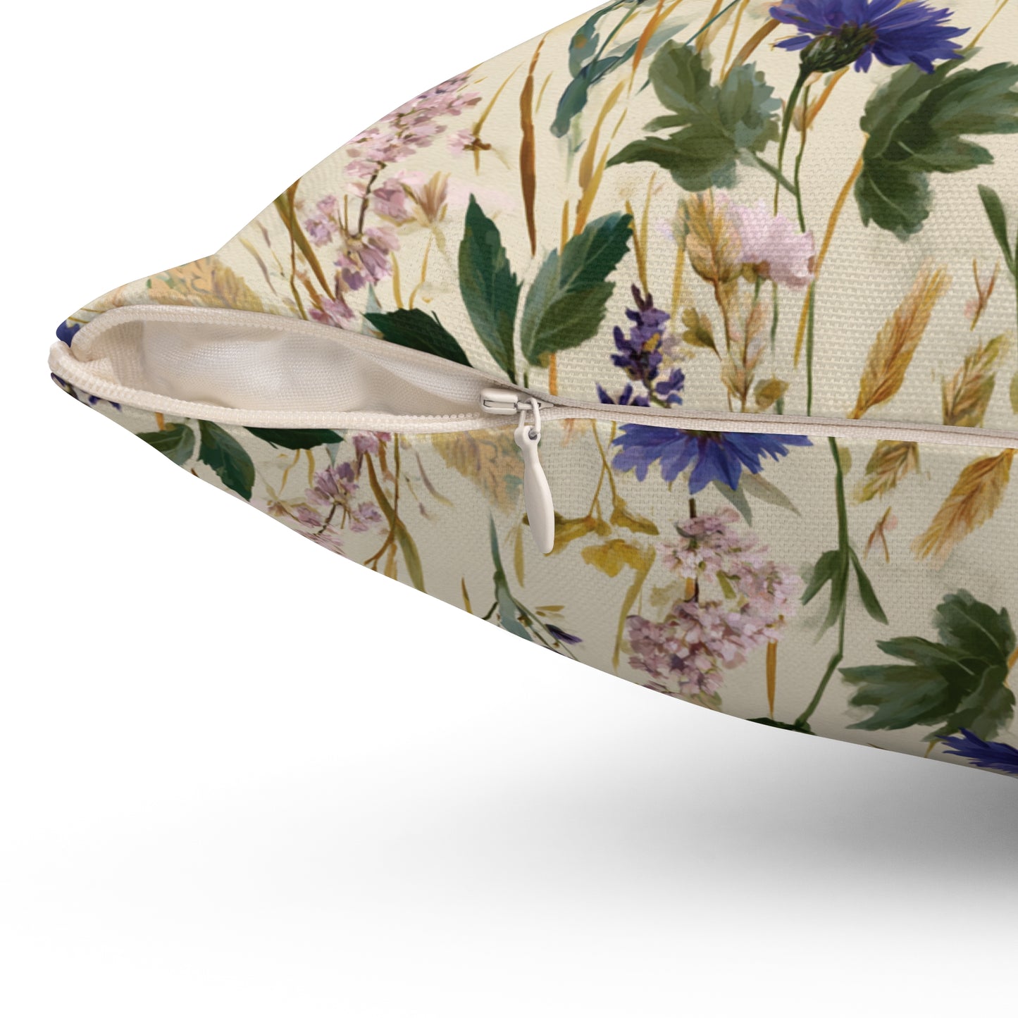 Wildflower Meadow Pillow | Daisies & Lavender Square Pillow