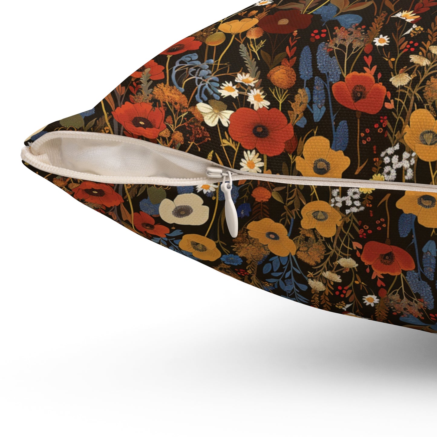 Autumn Wildflower Pattern Pillow | Square Pillow