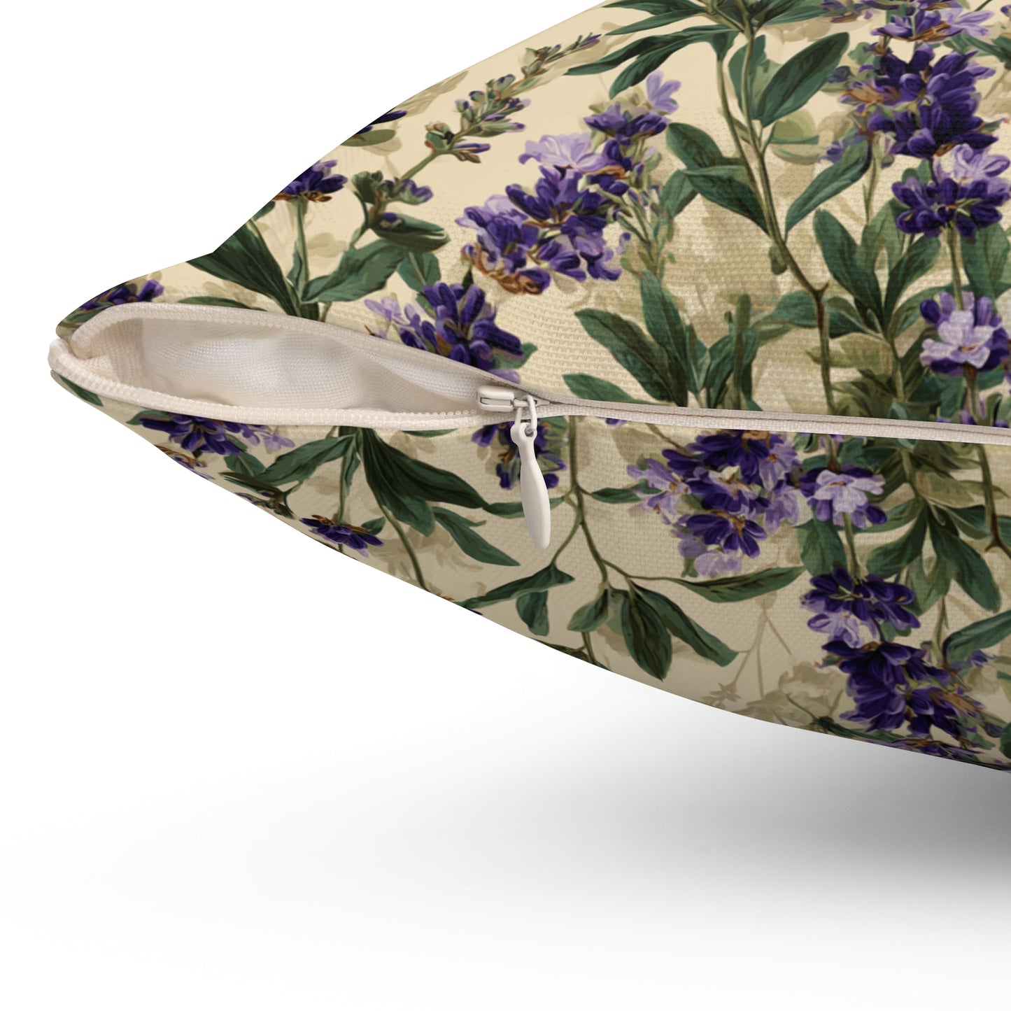 Lavender Sprigs Pillow | Botanical Floral Throw Pillow, Purple Garden Design