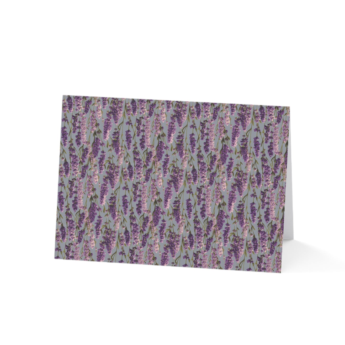 Lavender Pattern Customizable Greeting Cards | Floral Note Cards, Multipack 1, 10, 30, 50