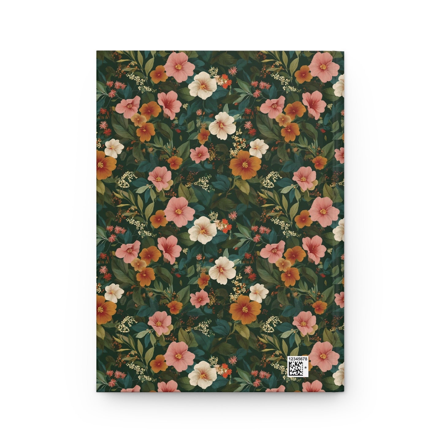 Vintage Floral Pattern Hardcover Journal | Botanical Flowers Notebook