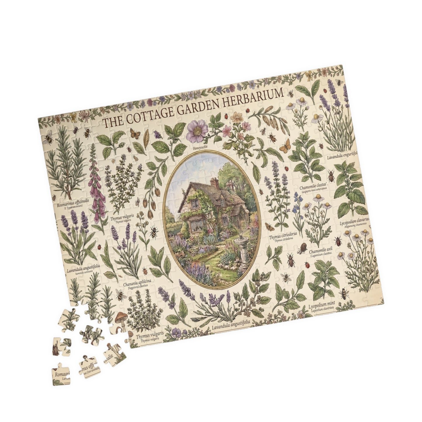 Cottage Garden Herbarium Puzzle | Botanical Cottage Jigsaw