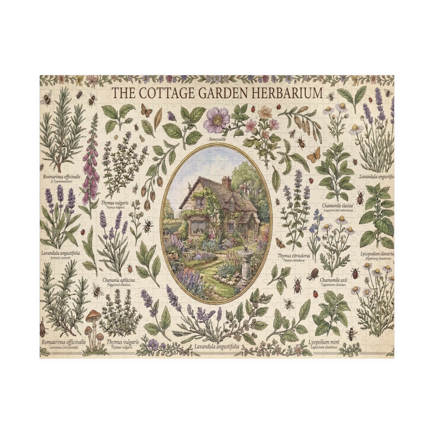 Cottage Garden Herbarium Puzzle | Botanical Cottage Jigsaw