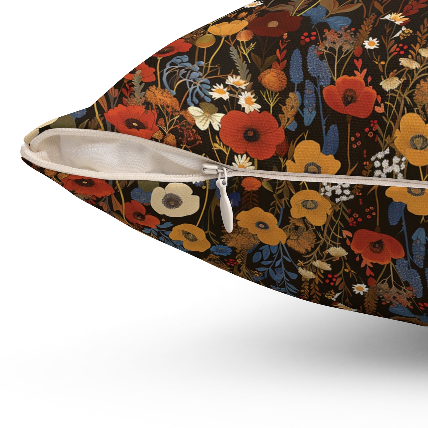 Autumn Wildflower Pattern Pillow | Square Pillow