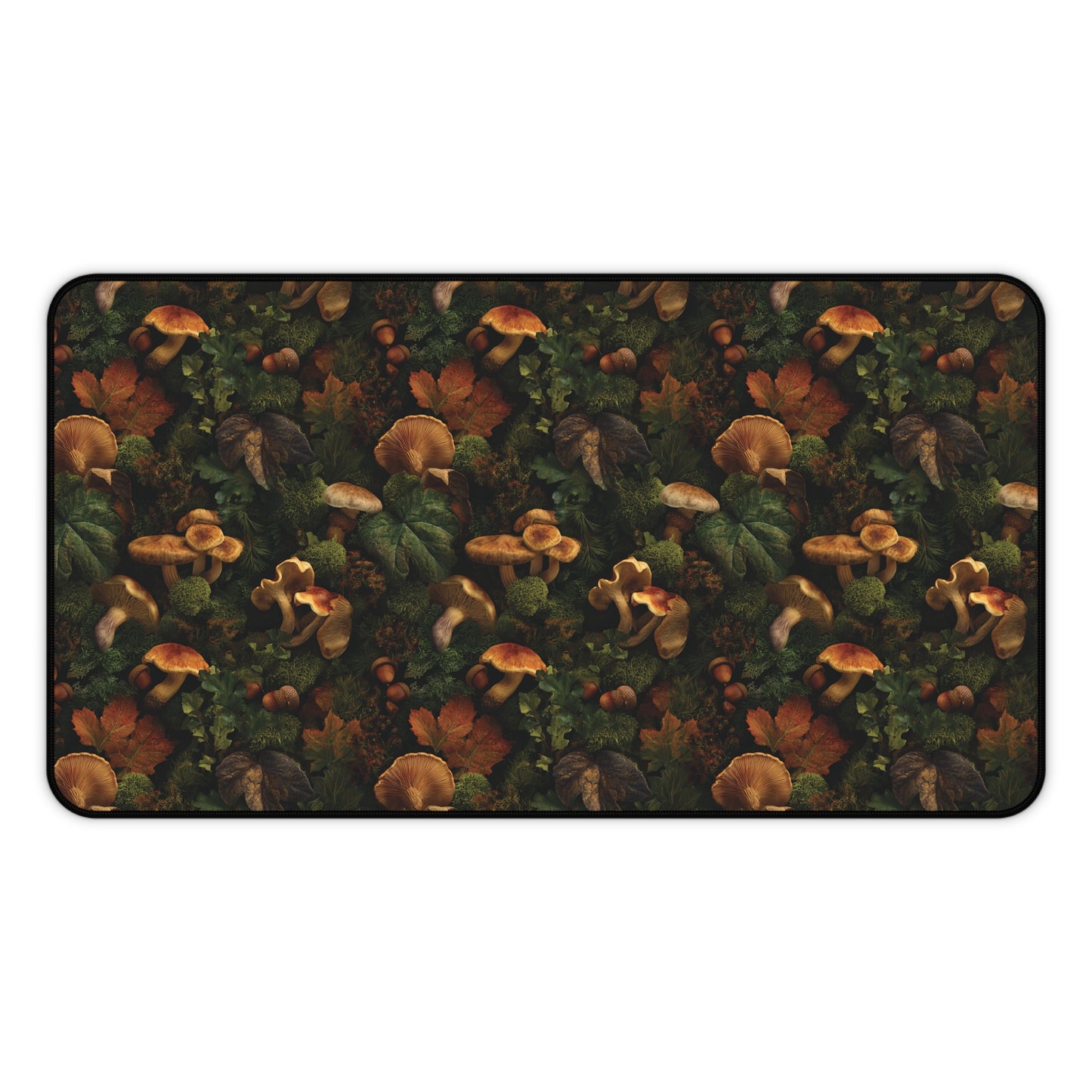 Autumn Mushroom Pattern Desk Mat | Forest Fungi Mousepad