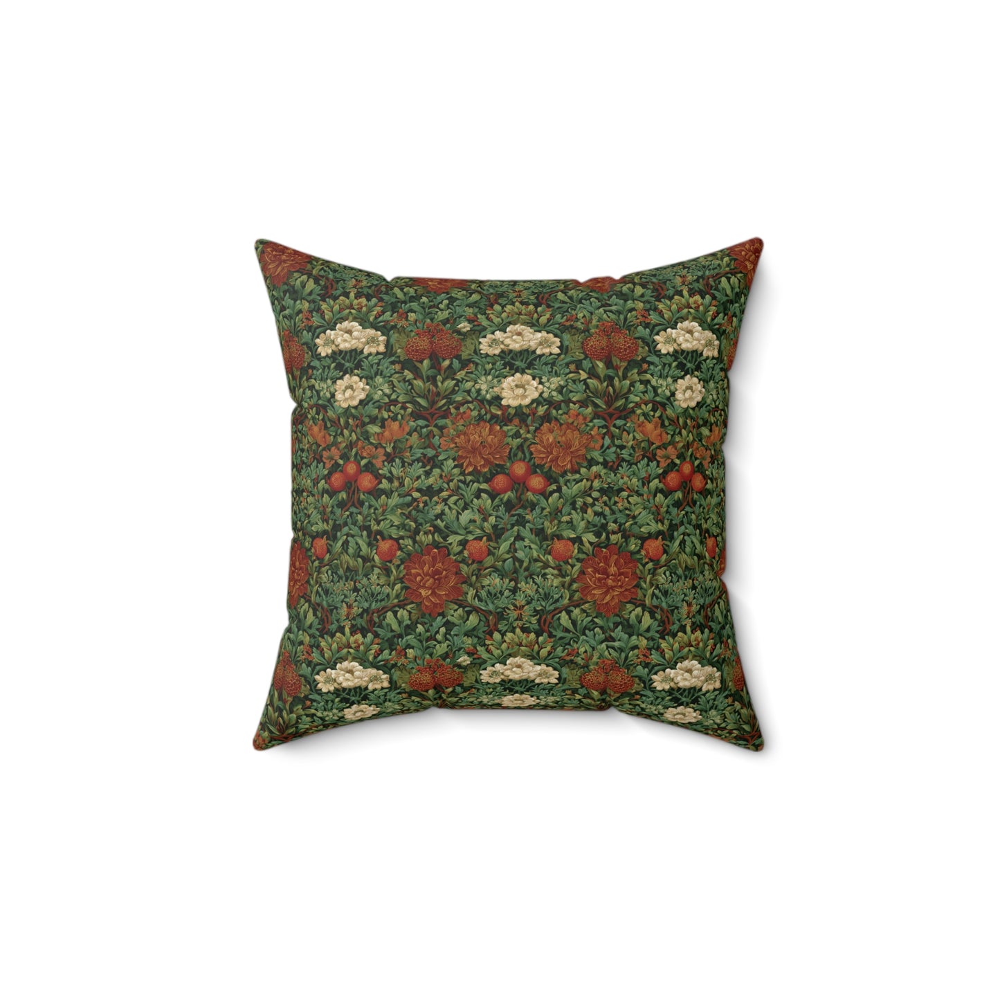 William Morris Style Floral Pattern pillow | Vintage Botanical Throw Pillow