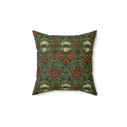 William Morris Style Floral Pattern pillow | Vintage Botanical Throw Pillow